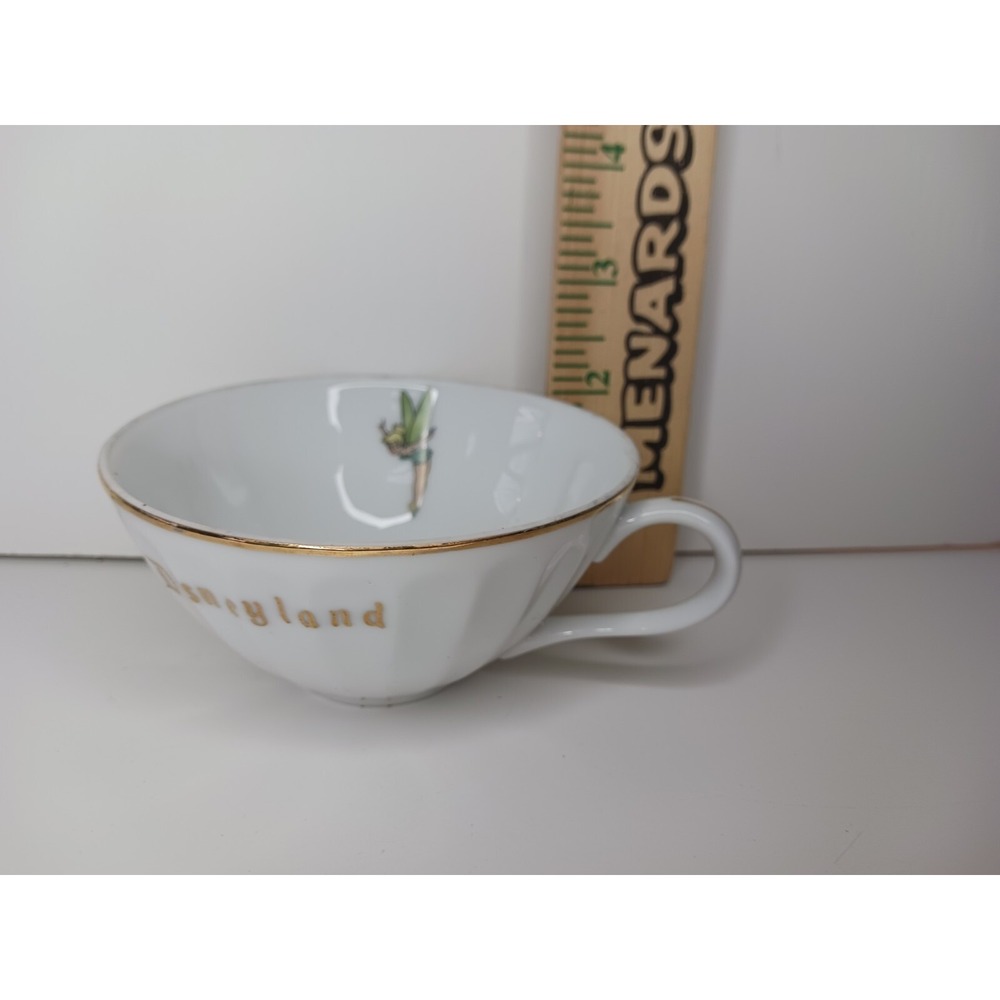 Vintage UNUSED Tinkerbell Disneyland Tea Cup Rare Gold Trim - Picture 10 of 10